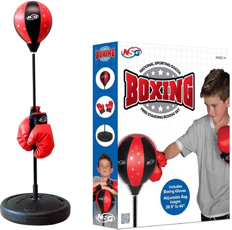 Hand Pump And Adjustable Height Boxing Ball Set Toy Redswing Kids
