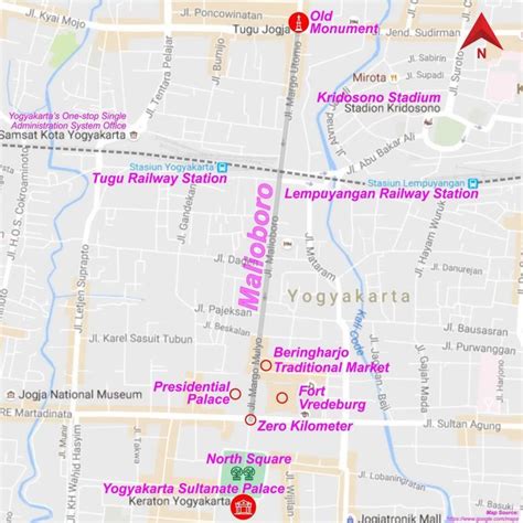 Map Of Malioboro Street And Its Vicinity Download Scientific Diagram