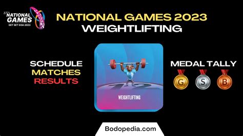 goa national games 2023 weightlifting schedule and results winners list and medal tally state