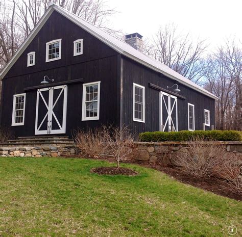 Black Barn White Trim With Field Rock Fence Black Barns And Other Sexy