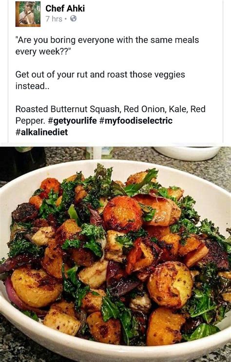 The alkaline diet really rocketed into the news when victoria beckham tweeted about an alkaline diet cookbook in january 2013. Roasted Butternut Squash, Red Onion, Kale, Red Pepper ...