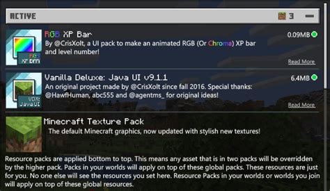 Animated Rgb Xp Bar Minecraft Pe Texture Packs