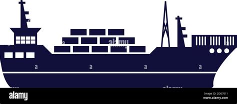 Gráfico De Diseño De Iconos De Buques De Carga Vector Ilustración