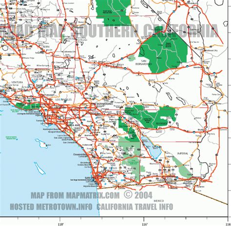 Online Maps Southern California Road Map Detailed Map Of Southern