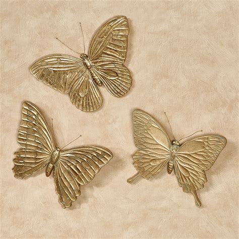 Aldora Golden Butterfly Wall Art Set