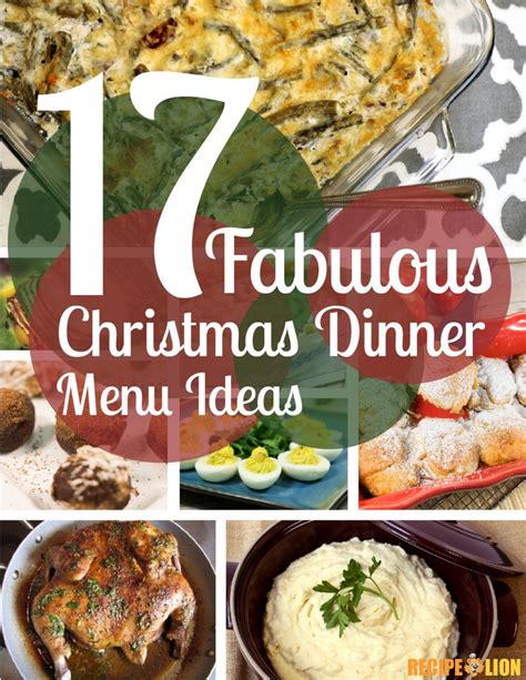 A traditional english and british christmas dinner includes roast turkey or goose, brussels sprouts, roast potatoes, cranberry sauce. 17 Fabulous Christmas Dinner Menu Ideas Free eCookbook ...