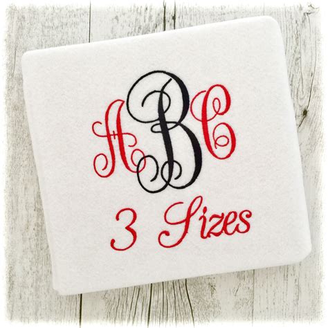 Fancy Monogram Embroidery Fonts Bx Machine Dst Vine Pes Embroidery