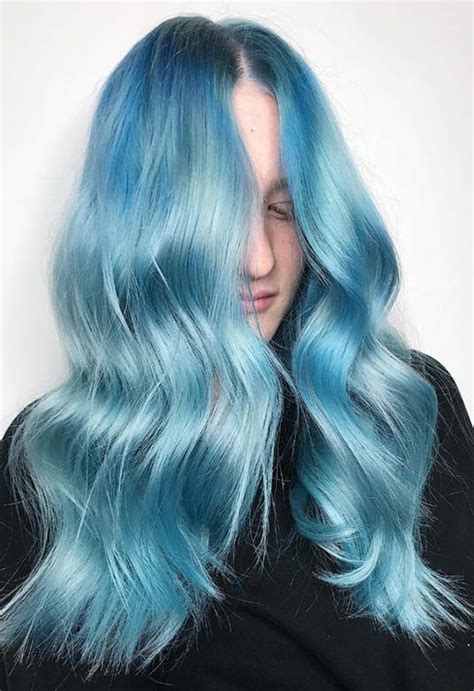 The pastel hair color ideas are not only working for spring/summer days. 65 Iridescent Blue Hair Color Shades & Blue Hair Dye Tips ...
