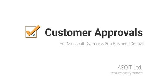 Customer Approvals Demo Youtube