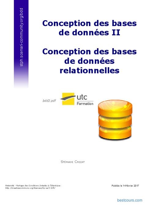 Pdf Conception Des Bases De Donn Es Relationnelles Cours Et Formation