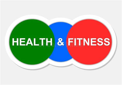 Health And Fitness Sign Stickers Stock Vector Illustration Of Sport