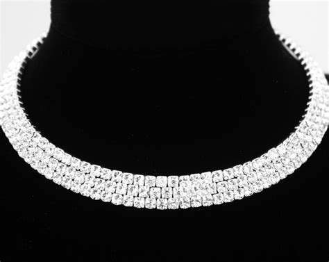 Fashion Crystal Rhinestone Collar Necklace Bib Choker Necklaces Wedding