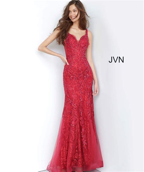 Jvn Dress Red Sweetheart Neckline Lace Prom Dress