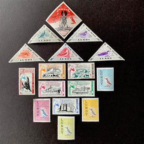 If you purchase postage at the post oce, the rate will remain $0.55. 16 Lundy UK Postage Stamps Vintage Triangle Stamps / 1954 ...
