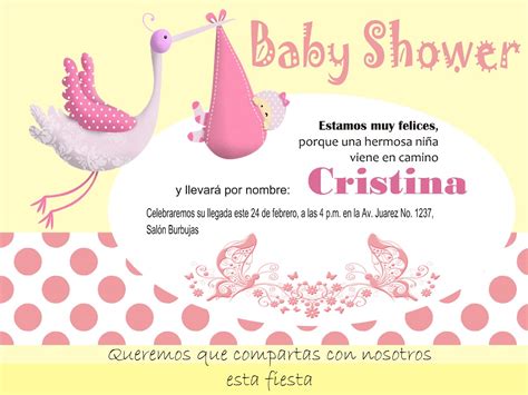 Invitación Imprimible Personalizada Para Baby Shower Niña 2000 En