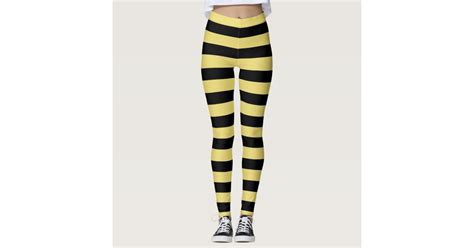 Black And Yellow Stripes Bumble Bee Leggings Zazzle