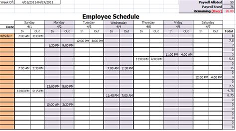 9 Best Images Of Printable Employee Monthly Work Schedule Printable