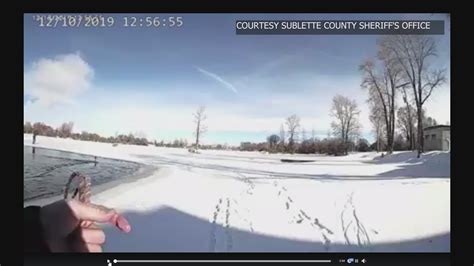 Wyoming Deputies Rescue Deer From Icy Pond