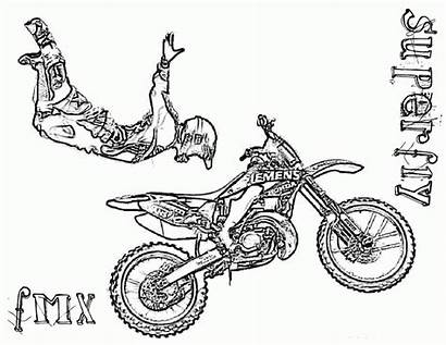 Coloring Dirt Bike Pages Printable Sheets Boys