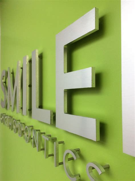 This Is A Side View Of A Dimensional Letter Sign We Made From Brushed