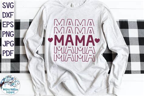 Mama Svg Mama Shirt Design Svg Mama Stacked Svg Stacked Etsy