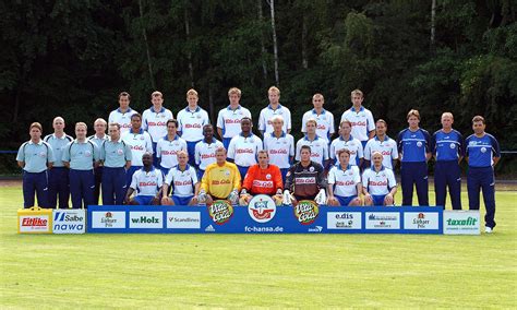 Mannschaftsfoto Des Fc Hansa Rostock 20042005 Hansanewsde