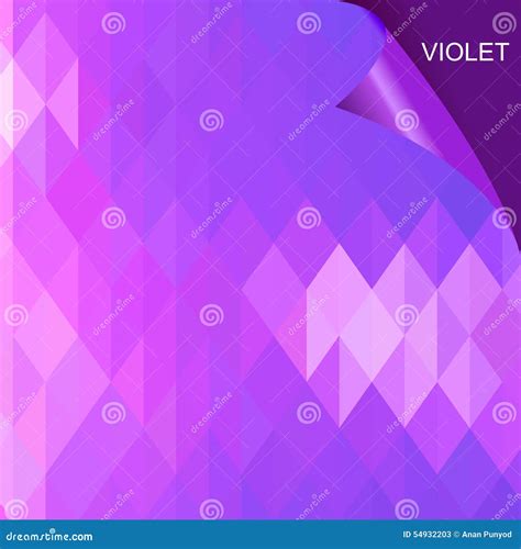Abstract Violet Triangle Low Poly Background Vector Design Stock Vector