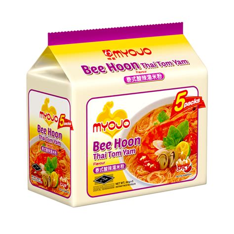 Myojo Bee Hoon Thai Tom Yam Spicy Flavour 5pcsx60g Mee Shopifull