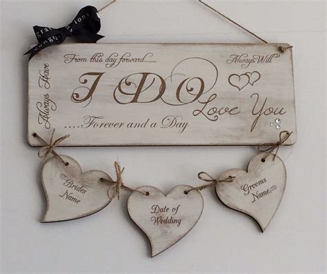 Beautiful Personalised Wedding Plaque Perfect For The Bride And Groom Wedding Plaques