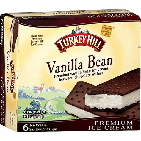 Turkey Hill Vanilla Bean Ice Cream Sandwiches 24 Fl Oz Box Ice