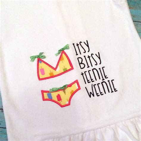 Itsy Bitsy Teenie Weenie Bikini Applique Embroidery Design Etsy