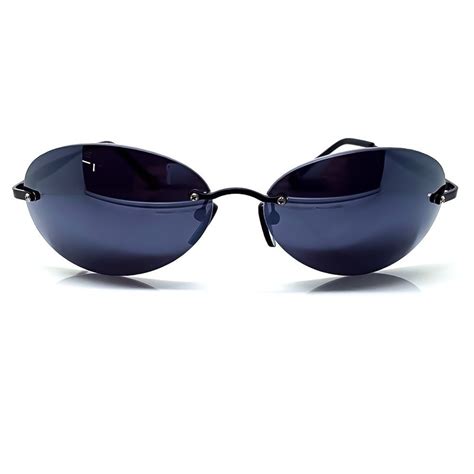 Sunglasses Kiss® Rimless Matrix Neo Style Ultra Light Vintage Trilogy Man Woman Cult Movie