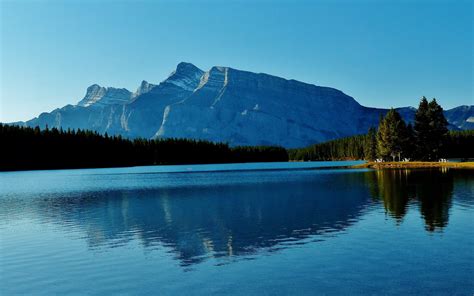 Download Wallpapers Two Jack Lake Summer Mountains