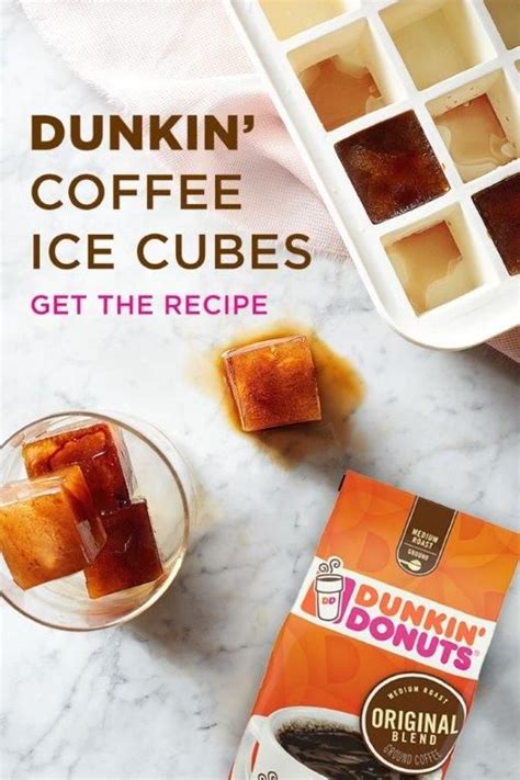 Coffee Ice Cubes Recipe Dunkin Coffee Recipe Coffee Ice Cubes