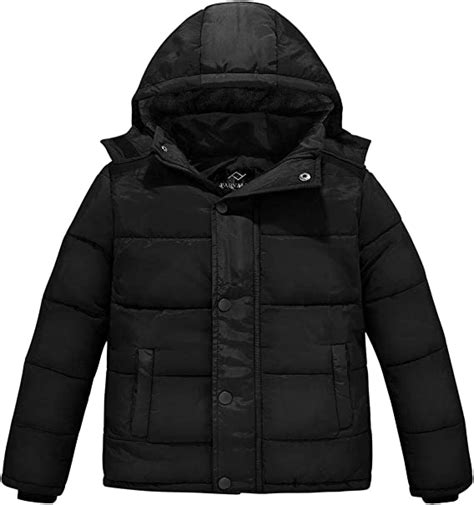 Farvalue Boys Winter Coat Thicken Fleece Warm Puffer Jacket For Boys
