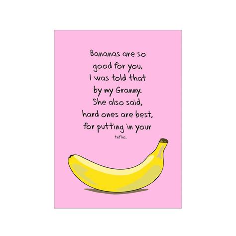 Funny Birthday Card Girlfriend Funny Poem Bananas Friend Rude Poem Wife Love Cards Paper And Party