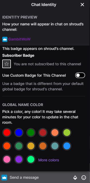 How To Change The Color Of Your Name In Twitch Chat Dot Esports