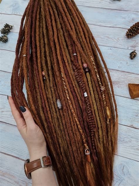 Auburn And Ginger Mix Synthetic Dreads Copper Dreads Natural Etsy