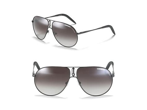 Carrera Black Plastic Aviator Sunglasses In Black For Men