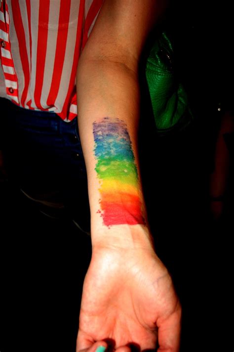 Rainbow Watercolor Swatch Tattoo Work Work Work Pinterest