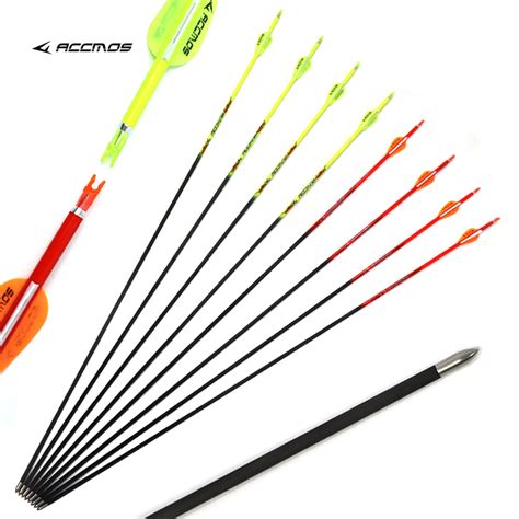 12pc Pure Carbon Arrow Spine 400 500 600 700 800 900 1000 Id 42mm