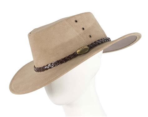 Brown Australian Leather Bush Outback Jacaru Hat Online In Australia