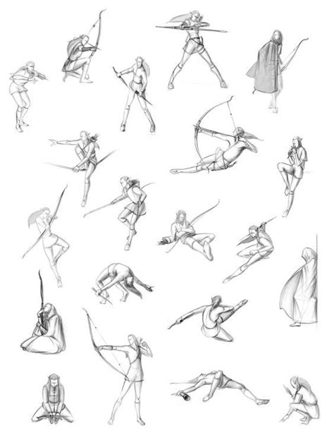 Arquero Patrones Archer Pose Drawing Poses Art Reference Poses