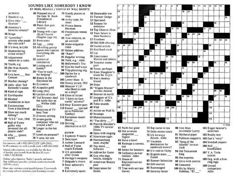Crossword puzzles for sunday gospels. Skatt utleie: La times sunday crossword printable