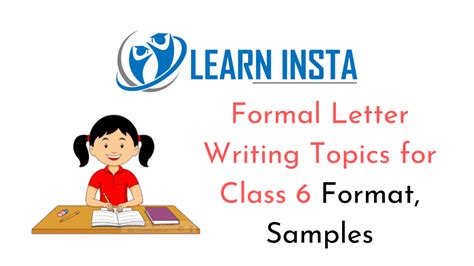 Formal Letter Writing Topics For Class 6 Format Samples