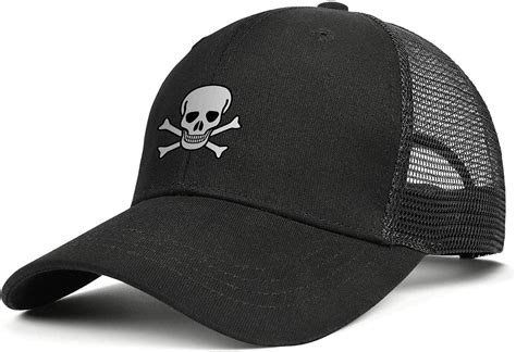 Mens Baseball Cap Mesh Back Trucker Cap Cool Cotton Baseball Cap Skull