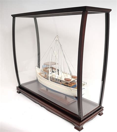 Tall Ship Boat Yacht Sailboat Model Display Case Wood Medium Size 34