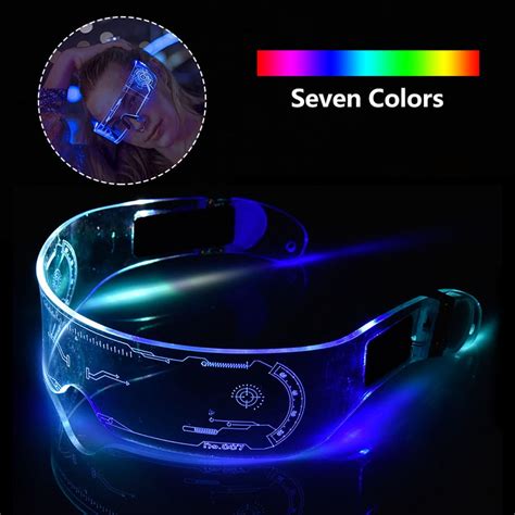 Ztoo Led Luminous Glasses Light Up Glasses Electronic Visor Glasses For Christmas Party Bars