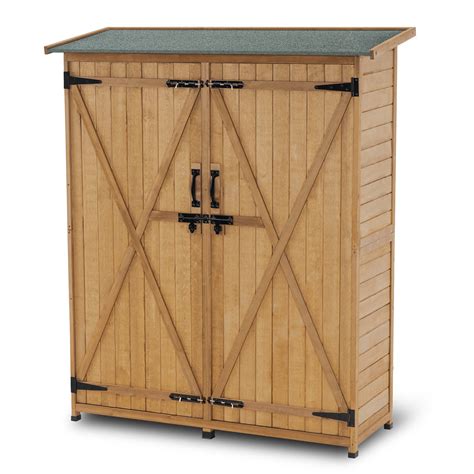 Buy Mcombo Outdoor Storage Cabinet Wood Garden Shed Outside Tool Shed