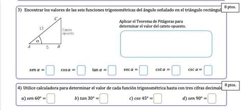 Solved Ayuda Aplicar El Teorema De Pitágoras Para Determinar El